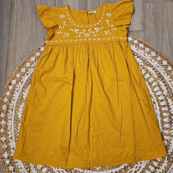 GAP Flutter Sleeve Embroidered Dress, XL - Picture 2 of 5